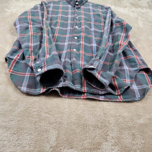 Rare Made in USA Engineered Garments Plaid Shirt Buttons Men's Size L Multicolor - Picture 9 of 10